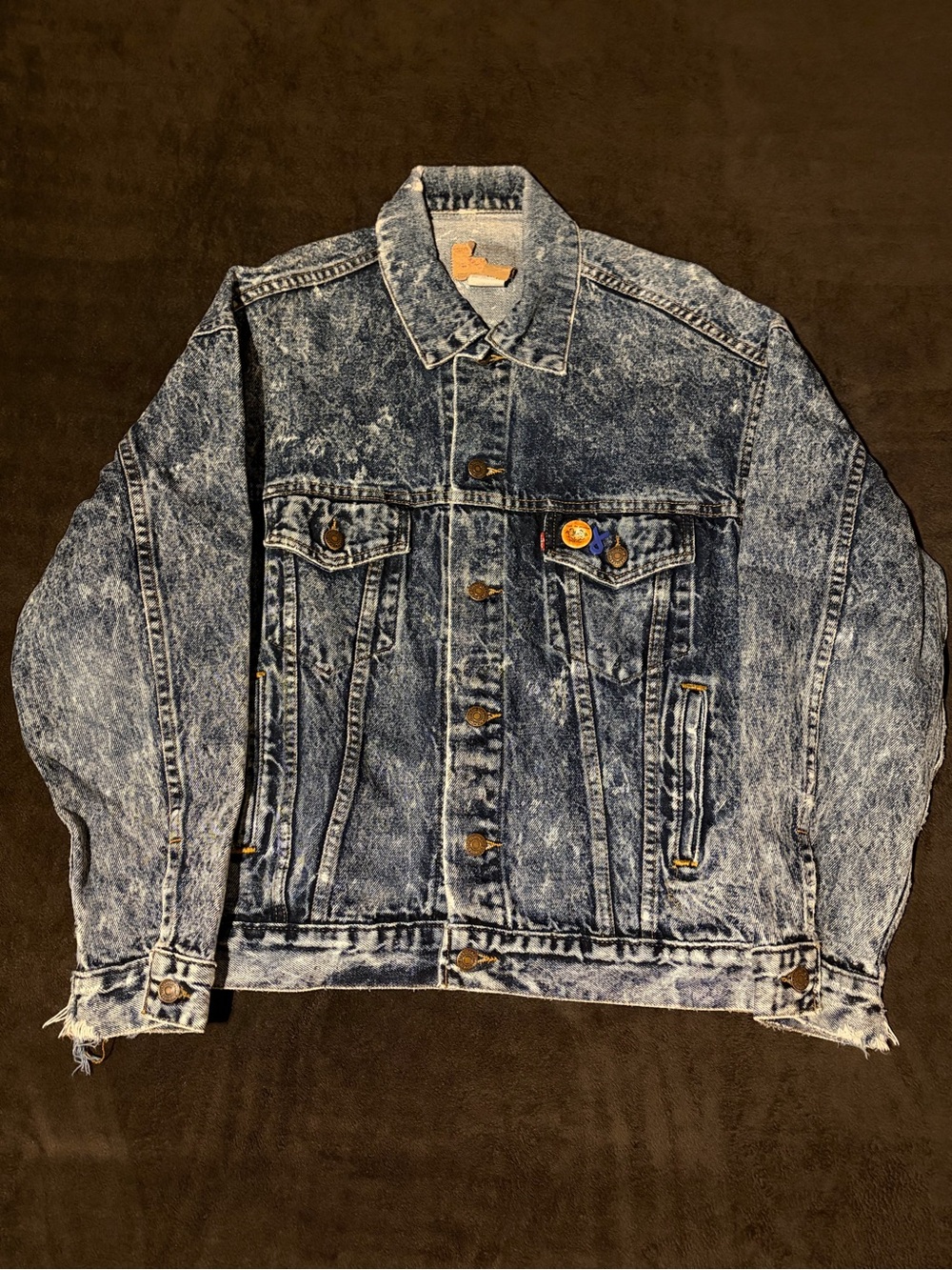 Vintage Levi's Distressed Denim Trucker Jacket size: M